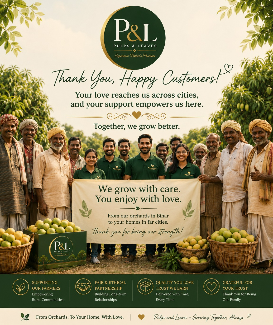 Pulps and Leaves thank you farmers